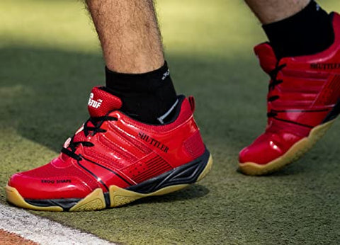 Image of B-TUF Men's Red Badminton Shoes - 6 UK