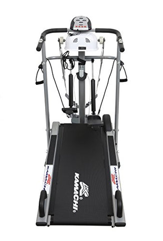 Image of KAMACHI 6 in 1 Home use Manual Treadmill with Electric Vibrator, Twister, Stepper, Pushup Bar, 3 Level Manual Incline & Multifunction Treadmill for Home