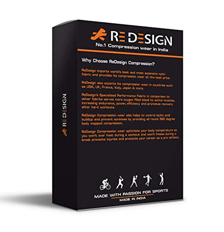 Image of ReDesign Apparels Nylon and Spandex Dual Colour Compression Shorts For Sports with Back Zip Pocket (Sky Blue, 2XL)