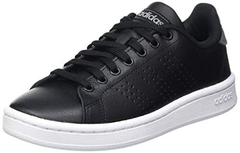 Image of Adidas Men's Advantage Core Black/Grey Three F17 Leather Tennis Shoes-9 UK (F36431)