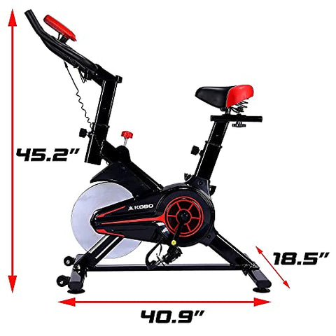 Image of Kobo SB-5 Steel Exercise Spin Bike, Black