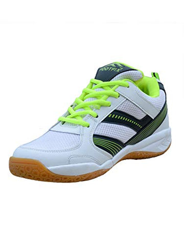 Image of Unisex-Adult's White Badminton Shoes -11