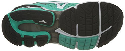 Image of Mizuno Women R614B65 Wave Inspire 12 (W) Green/White/Black Running Shoes-6 UK/India (39 EU) (J1GD164402)