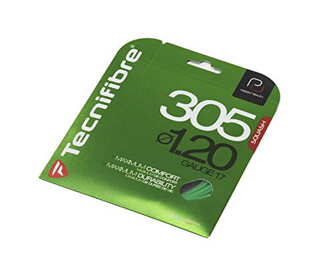 Image of Tecnifibre 305 1.20 (17 Gauge) Green Squash String Set