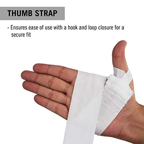 Image of Everlast - 4455WHT Boxing Hand Wraps White 120