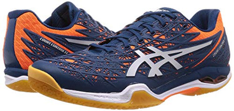 Image of ASICS Men's Court Control Ff Mako Blue/Pure Silver Badminton Shoes-6 UK (40 EU) (7 US) (1071A021)