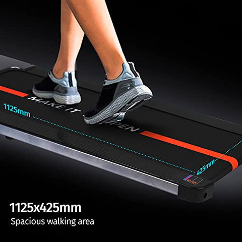 Image of WELCARE MAXPRO PTM-X1 Under Desk Treadmill 2HP (Peak) Motorized Foldable PRE-INSTALLED Aerobic Treadmill, Walking PAD with LED Display