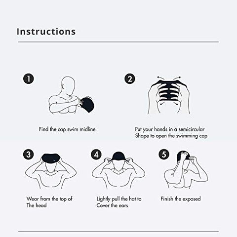 Image of TYR Lycra Swimming Cap (Black)- LCY-001