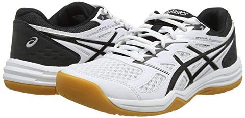 Image of ASICS Women's Upcourt 4 White/Black Indoor Court Shoes-7 UK (40.5 EU) (9 US) (1072A055)
