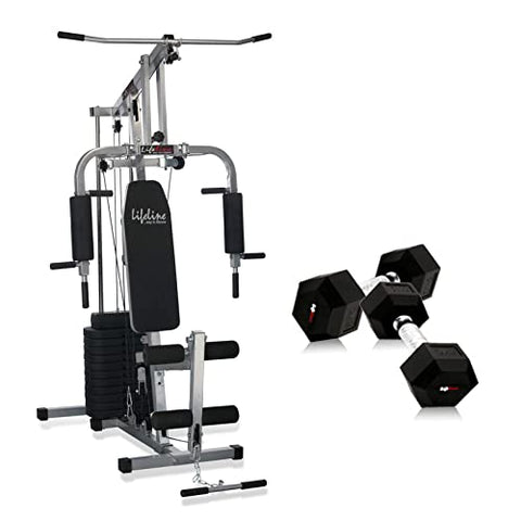 Image of Lifeline Fitness HG-002 Multi Home Gym for Complete Workout with Bonus 5KG Hexa Dumbbell Set