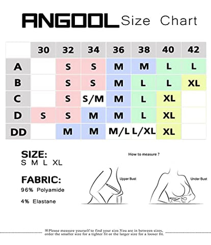 Image of ANGOOL Women's Strappy Sports Bra with Adjustable Straps - Medium Support Longline Wirefree Activewear Bra,3 Pack,Black+Grey+Red,Medium