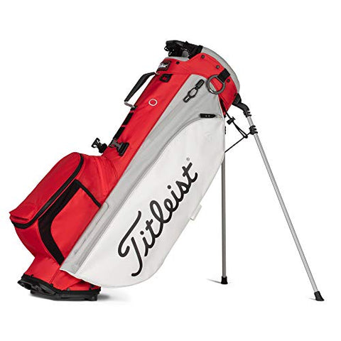 Image of Titleist - Players 4 Plus Golf Bag - Red/White/Gray