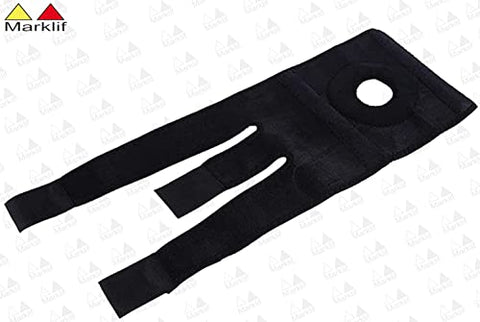 Image of Marklif Adjustable Open Patella Knee Cap Support for Sports | Gym | Running | Arthritis | Joint Pain Relief for Men and Women (free size)