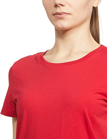 Image of Van Heusen Athleisure Round Neck Tee (55411_CHERRY RED_S)