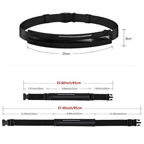 Image of GothicBride Running Belt Waterproof Pocket Belt Waist Pack Pouch with 1 Expandable Pockets for 6.5 inches Phone(iPhone XR XS MAX 8 Plus), Cards, Money, Sports,Travel, Spy, Hiking (Orange)