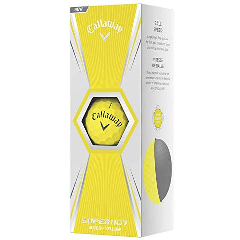 Image of Callaway Golf 2020 SuperHot Bold Matte Golf Balls (Yellow)