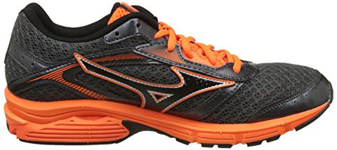 Image of Mizuno Men R673B1 Wave Impetus 4 Black/Orange Running Shoes-6 UK/India (39 EU) (J1GC161309)