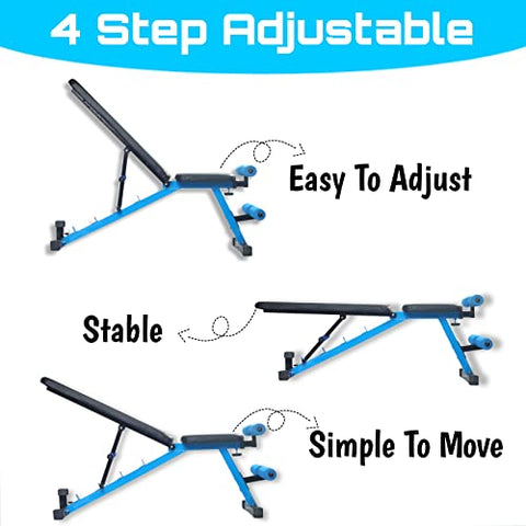 Image of BULLAR, gym bench, bench for home gym, perfect gym bench for home workout, idol for bench press, and squat rack (Adjustable bench)