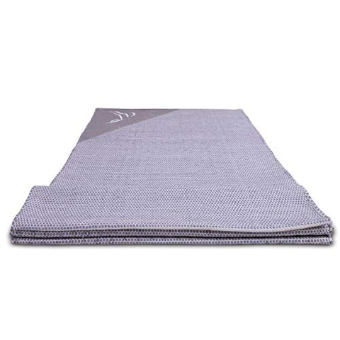 Image of Arka Veerbhadrasana Natural Cotton Yoga Exercise Mat for Men & Women.(Grey) Dimensions- 72 X 24 Inch,4 mm Thick