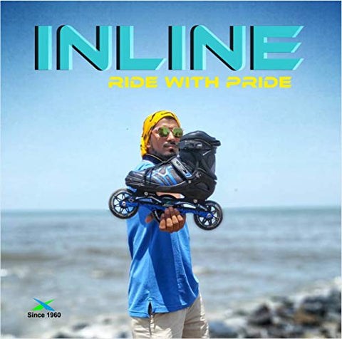 Image of JASPO Radar Hydra-MAX Adjustable Inline Shoe Skates for All Age Groups (Blue, Medium (1-4 UK))