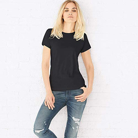 Image of LAT Ladies' 100% Cotton Jersey Crew Neck Short Sleeve Tee (Black, XX-Large)