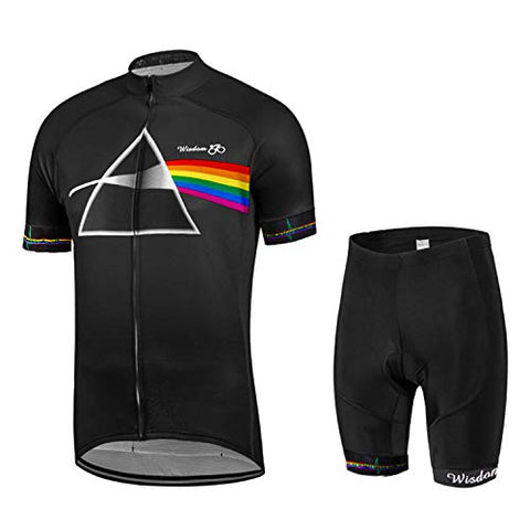 Image of Men's Cycling Jersey Set Short Sleeve MTB Jersey Road Bike Clothing Shirts Shorts with 3D Padded Outdoor Riding Sportswear