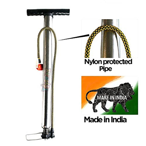 Image of Toyshine High Pressure Portable Multipurpose Bicycle Steel Air Pump, Mix Color (SSTP)