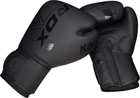 Image of RDX Boxing Gloves Sparring and Muay Thai Maya Hide Leather, Kara Patent Pending Training Mitt for Kickboxing, Punching Bag, Focus Pads, MMA, Thai Pad, Double End Ball Punching Fight Gloves