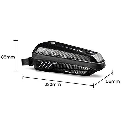 Image of Proberos ® Mountain Top Tube Bike Frame Waterproof Bag, Black, Eva