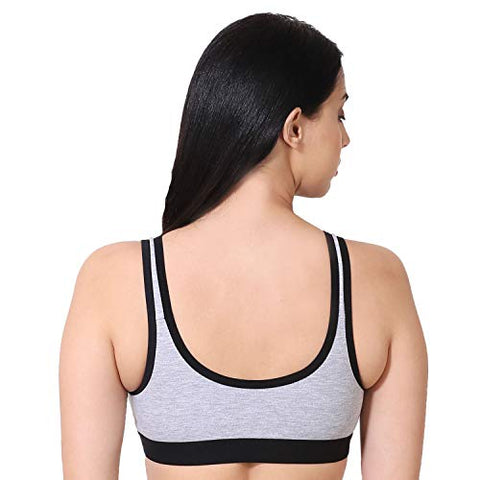 Image of new blue eyes Non Padded Cotton Gym Wear Daily Workout Sports Bra for Girls Pack of 3 (32)