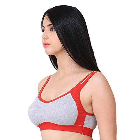 Image of new blue eyes Non Padded Cotton Gym Wear Daily Workout Sports Bra for Girls Pack of 3 (32)