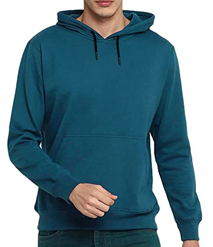 Image of Fab Ikshvaku Men's Fleece Hooded Hoodie (M, Air Force Blue)