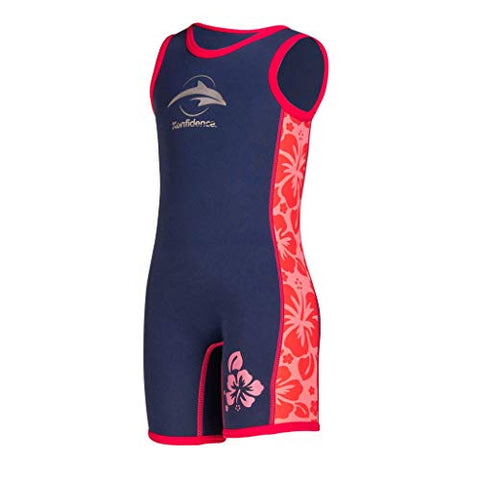 Image of Konfidence Warma Wetsuit - Navy/Pink/Hibiscus (2-3 Years)