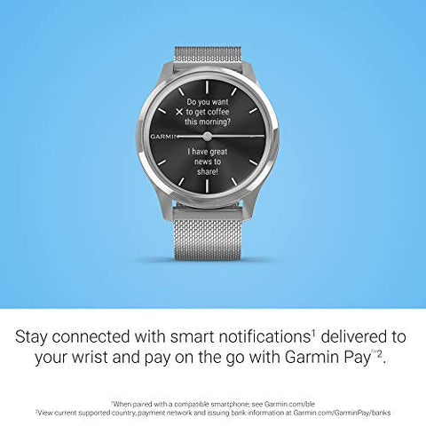 Image of Garmin vivomove Luxe Silver Milanese