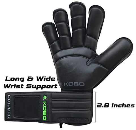 Image of Kobo Football/Soccer Goal Keeper Professional Gloves (6.5, Gripper)