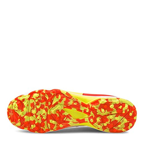 Image of Puma Men's Red, Yellow & White Cricket Shoe- 10 UK