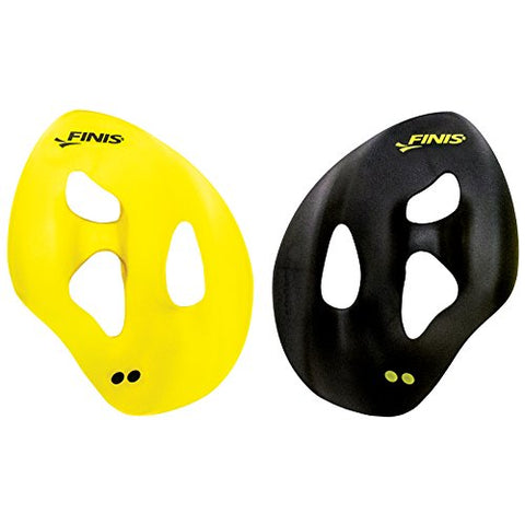 Image of Finis 1.05.033.04 ISO Hand Paddles, Small (Black/Yellow)
