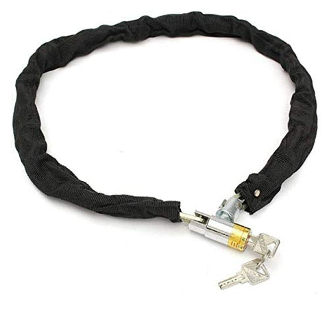 Image of FASTPED Strong Steel Chain Bicycle Lock Cover With Cloth And 2 Keys