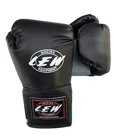 Image of LEW 10OZ Black/Grey Training Boxing Gloves