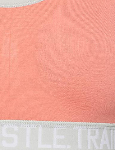 Image of Van Heusen Antibacterial Wireless Non Padded Sports Bra (44007_CORAL_L)