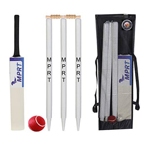 MPRT Wooden Cricket Kit for Tennis Ball Combo for Age Group 12-14 Years, Size 5, Wood