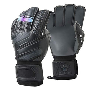 KELME Goalkeeper Goalie Gloves with Finger Protection, Strong Grip Padding and Palm, Wrist Support & Sticky Latex for Indoor Soccer for Kids、Adult、Youth (Traning Level,Artificial Grass Field)