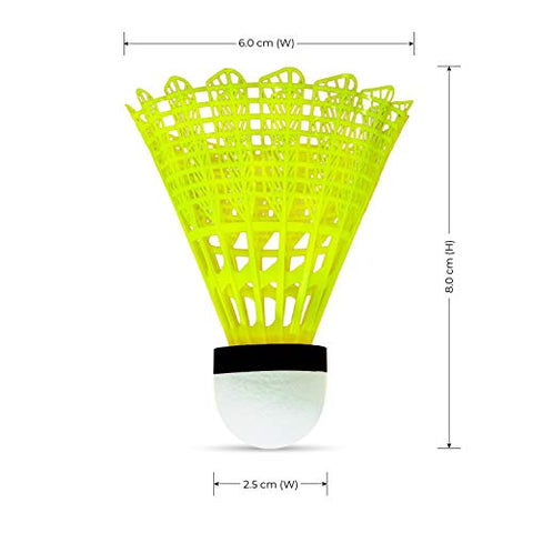 Image of Li-Ning Bolt Neo (6 in 1) Nylon Badminton Shuttlecocks (Yellow)