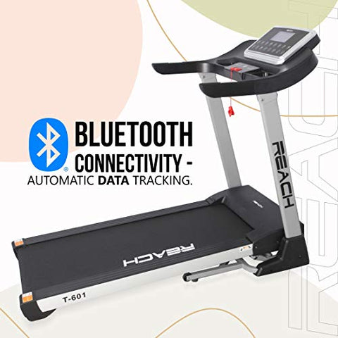 Image of Reach T-601 5.5 HP Peak Foldable Treadmill | Auto Incline with Powerful Motor for Jogging Running Fitness | For Home Gym Cardio | Max User Weight 110 Kgs | With 15 Preset Workouts & LCD display