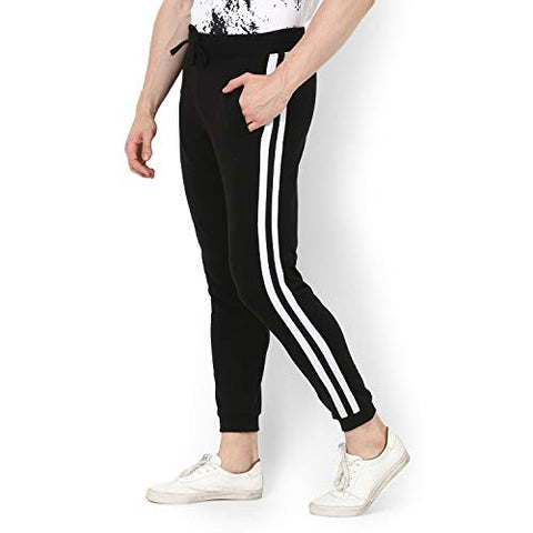 Image of Alan Jones Clothing Men's Slim Fit Track pants (JOG19-SP01-BCK-3XL_Black_XXX-Large)