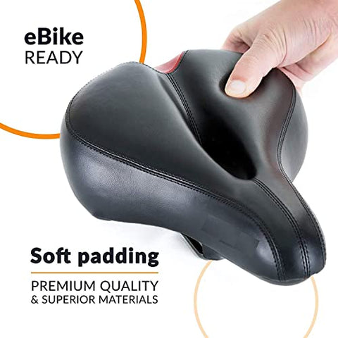 Image of Let's Play® LP-1208 Bike Seat for Gym Cycle, Mountain Bike Bicycle Saddle Seat Very Soft Cushion