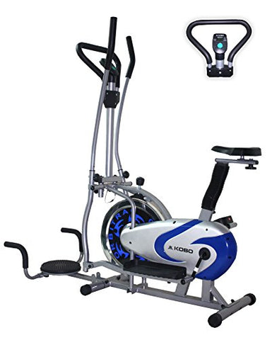 Image of KOBO Exercise Bike 4 in 1 / Exercise Cycle Steel Wheel Spin Bike ORBITRAC Fitness Home Gym Upright AB Care ORBITRACK Twister, Push UP (Imported)