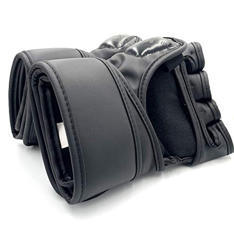 Image of ZTTY MMA Gloves Martial Arts Training Sparring Punching Bag Gloves for The Kickboxing with Microfiber Leather (Black-P, L-XL)