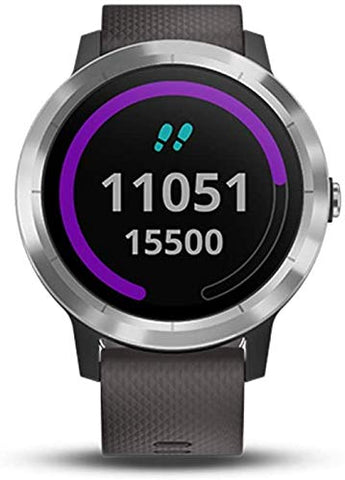 Image of Garmin Stainless Steel Vivoactive 3 Smartwatch with Band (Black)
