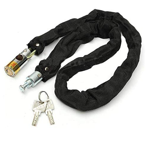 Image of FASTPED Strong Steel Chain Bicycle Lock Cover With Cloth And 2 Keys